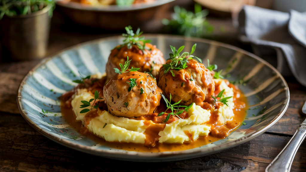 what to eat with chicken meatballs