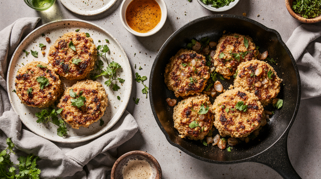 Ground chicken dishes served with vegetables and herbs for easy weeknight dinners