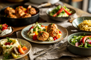 what to eat with chicken meatballs